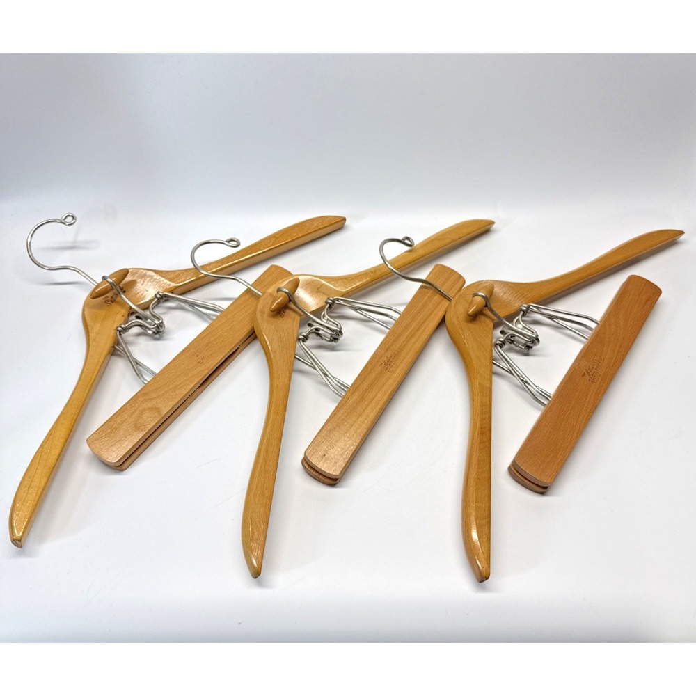 (3) The Setwell 18" Hangers Wood Suit Combination Clamp